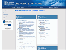 Tablet Screenshot of kierunki.prz.edu.pl
